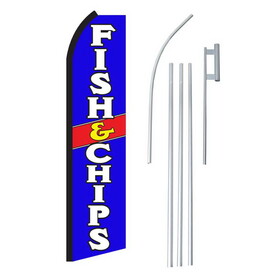 NEOPlex SW11243_4PL_SGS Fish & Chips Bl & White Swooper Flag Bundle