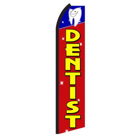 NEOPlex SW11255 Dentist Red & Yellow Tooth Swooper Flag