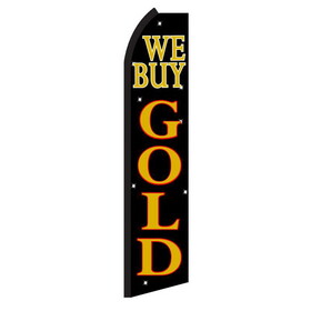 NEOPlex SW11309 We Buy Gold Blk & Gold Swooper Flag