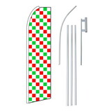 NEOPlex SW11357_4PL_SGS Checkered Rwg Swooper Flag Bundle