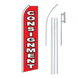 NEOPlex SW11391-4PL-SGS Consignment White/Red Swooper Flag Bundle