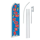 NEOPlex SW11400-4PL-SGS Snow Cones Blue Swooper Flag Bundle