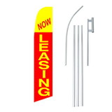 NEOPlex SW11401-4PL-SGS Now Leasing Yellow/Red Swooper Flag Bundle