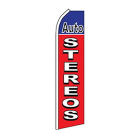 NEOPlex SW11409 AUTO STEREO RED/ BLUE 30" x 138" SWOOPER FLAG