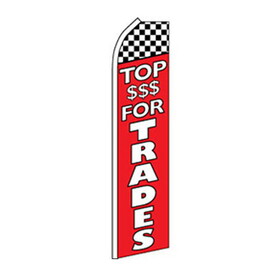 NEOPlex SW11428 TOP $ FOR TRADES RED 30" x 138" SWOOPER FLAG