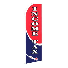 NEOPlex SW11429 Income Tax Red/Blue 38" X 138" Swooper Flag