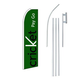 NEOPlex SW11439_4PL_SGS Cricket Green w/White K Swooper Flag Bundle