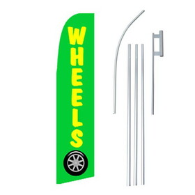 NEOPlex SW11440_4PL_SGS Wheels Yellow/Green Swooper Flag Bundle