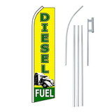 NEOPlex SW11460-4PL-SGS Diesel Fuel Yellow/Green Swooper Flag Bundle