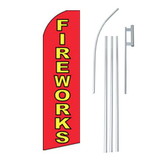 NEOPlex SW11461-4PL-SGS Fireworks Red/Yellow Swooper Flag Bundle
