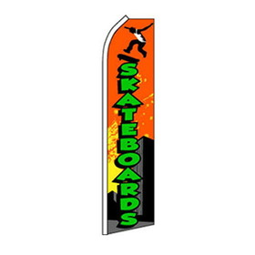 NEOPlex SW11462 Skateboards Gr/Or/Bk 30" X 138" Swooper Flag