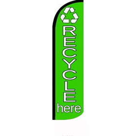 NEOPlex SW11529 Recycle Windless 50% More Visablility 3Ft X 12Ft Full Sleeve Flag