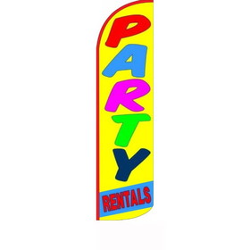 NEOPlex SW11555 Party Rentals Windless 50% More Visablility 3Ft X 12Ft Full Sleeve Flag