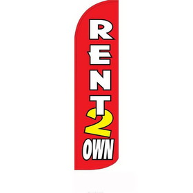 NEOPlex SW11564 Rent 2 Own Windless 50% More Visablility 3Ft X 12Ft Full Sleeve Flag