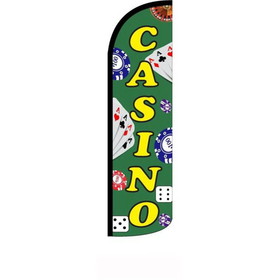 NEOPlex SW11578 Casino Windless 50% More Visablility 3Ft X 12Ft Full Sleeve Flag