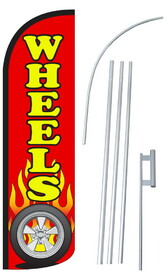 NEOPlex SW11597_4SPD_SGS Wheels Flames Deluxe Windless Swooper Flag Kit