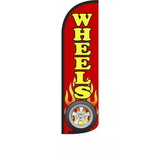 NEOPlex SW11597 Wheels Red Windless 50% More Visablility 3Ft X 12Ft Full Sleeve Flag
