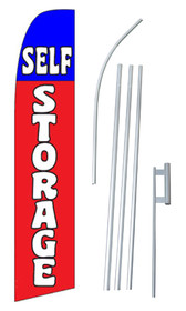 NEOPlex SW170-4PL-SGS Self Storage Red & Blue Swooper Flag Kit