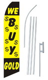 NEOPlex SW80027-4PL-SGS We Buy Gold Yellow Swooper Flag Kit