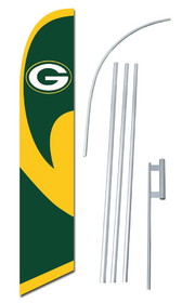 NEOPlex SW80044-4DLX-SGS Green Bay Packers Windless Swooper Flag Kit