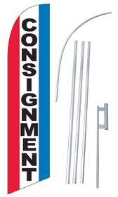 NEOPlex SW80056-4DLX-SGS Consignment Red White Blue Windless Swooper Flag Kit