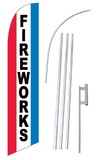 NEOPlex SW80058-4DLX-SGS Fireworks Red White Blue Windless Swooper Flag Kit