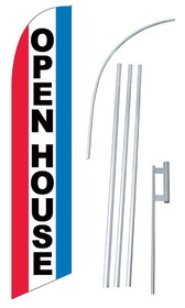 NEOPlex SW80061-4DLX-SGS Open House Red White Blue Windless Swooper Flag Kit
