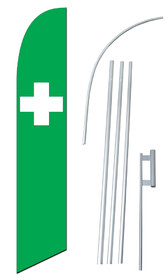 NEOPlex SW80127_4DLX_SGS Green Cross Swooper Flag Kit