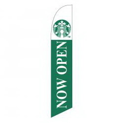 NEOPlex SW80133 Starbucks Now Open Windless Swooper Flag