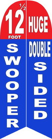 NEOPlex SW89998 Custom Print 12' Double Sided Windless Swooper Flag