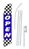 NEOPlex SWF-041-4PL-SGS Open Blue Checkered Swooper Flag Kit