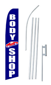 NEOPlex SWF-BODYSHOP_4PL_SGS Body Shop Blue Swooper Flag Kit