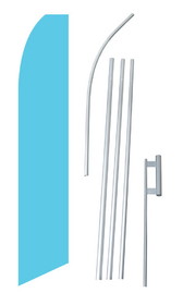 NEOPlex SWFN-1015LB-4PL-SGS Solid Light Blue Swooper Flag Kit