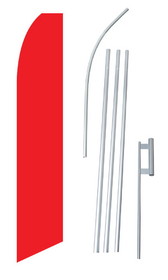 NEOPlex SWFN-1015R-4PL-SGS Solid Red Swooper Flag Kit