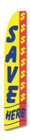 NEOPlex SWFN-1053A Save Here Yellow Swooper Flag