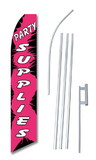 NEOPlex SWFN-1066-4PL-SGS Party Supplies Pink & Black Swooper Flag Kit