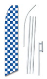 NEOPlex SWFN-1089C-4PL-SGS Blue & White Checkered Swooper Flag Kit