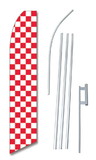 NEOPlex SWFN-1089D-4PL-SGS Checkered Red & White Swooper Flag Kit