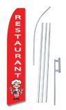 NEOPlex SWFN-1108-4PL-SGS Restaurant Chef Swooper Flag Kit