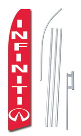 NEOPlex SWFN-1325B-4PL-SGS Infiniti Red Swooper Flag Kit