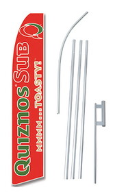 NEOPlex SWFN-1501B-4PL-SGS Quiznos Sub Red Swooper Flag Kit