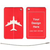 Muka Personalized Custom Aluminum Metal Luggage Tags & Bag Tag Stainless Steel Loop for Laser Engrave