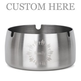 Custom Metal Ashtray Personalized Windproof Ashtray Stainless Steel Ashtray Pretty Ashtray Office Gift Ideas Custom Gift