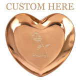 Muka Custom Luxurious Metal Storage Tray Heart Shaped Jewelry Display Dish, Personalized Jewelry Tray Small