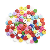 Aspire 1000 Pieces Resin Button Mix Color 7 Sizes for Sewing DIY Craft Kids' Sorting Game