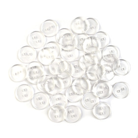 Aspire 1000 Pieces Clear Transparent Sewing Button 7 Sizes, Delicate Invisible Sewing 2 Holes