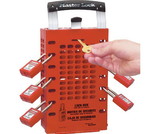 NMC 503R Latch Tight Lock Box - Red, METAL, 4.3