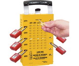 NMC 503Y Latch Tight Lock Box - Yellow, METAL, 4.3