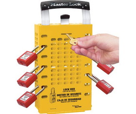 NMC 503Y Latch Tight Lock Box - Yellow, METAL, 4.3" x 7"