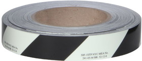 NMC 50F-1STP 1" Glo Brite Flexible Tape With Black Stripe